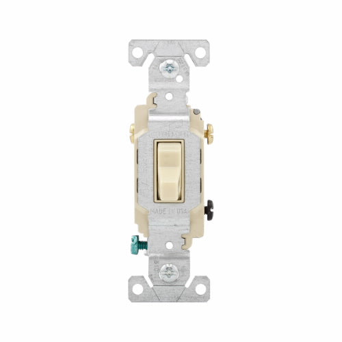 Eaton Cooper Wiring Commercial Grade Toggle Switch 15A, 120/277V Ivory (120/277V, Ivory)