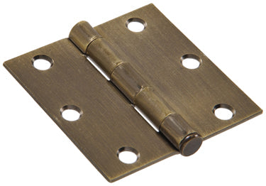 3-1/2  ANTIQUE BRASS SQ HINGE