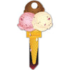 Lucky Line Ice Cream Design Decorative House Key, KW11