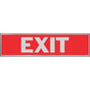 Hy-Ko Brushed Aluminum Sign, Exit