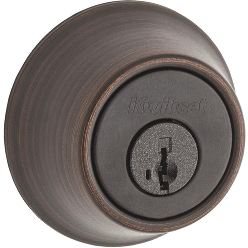 Kwikset Venetian Bronze Single Cylinder Deadbolt with SmartKey Security