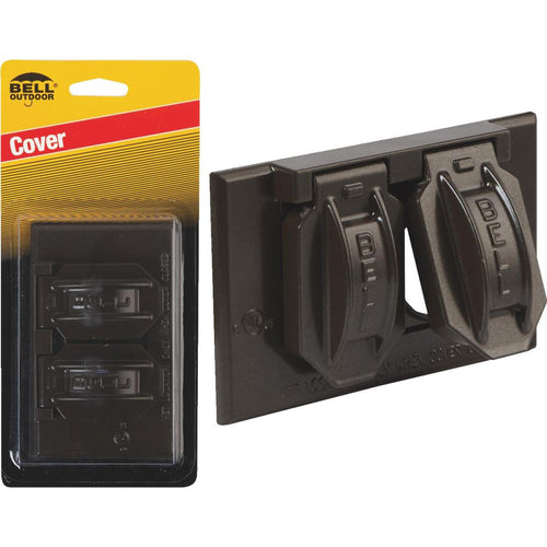 Bell Horizontal Duplex Aluminum Bronze Weatherproof Outdoor Outlet