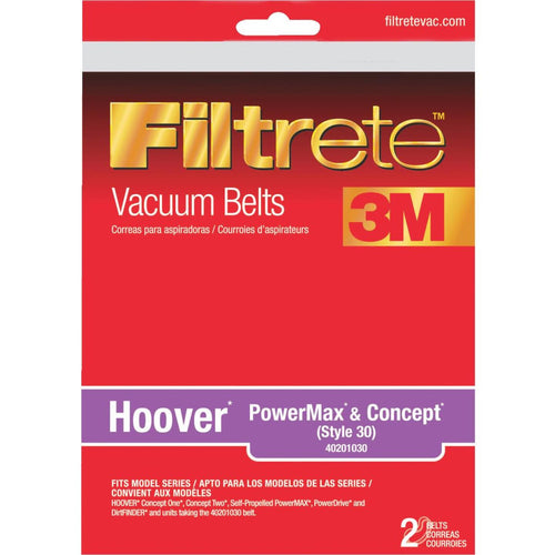 3M Filtrete Hoover Style 30 Concept One, Concept Two, and PowerDrive Vacuum Cleaner Belt (2-Pack)