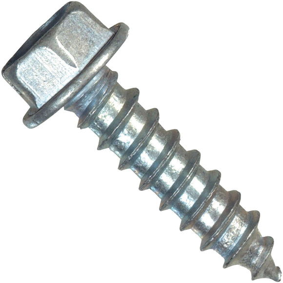 Hillman #8 x 1-1/4 In. Slotted Hex Washer Head Zinc Sheet Metal Screw (100 Ct.)