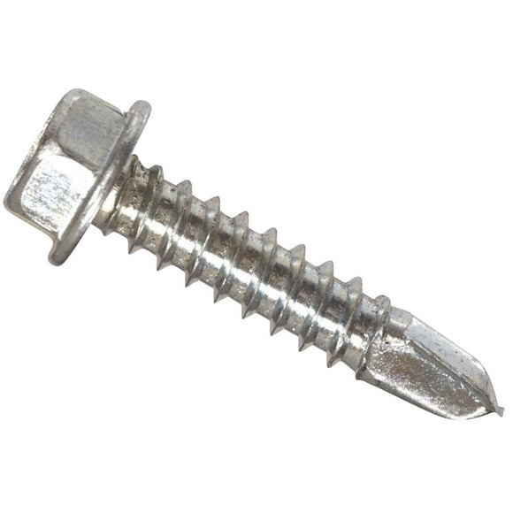 Hillman #10 - 16 x 3/4 In. Hex Washer Head Self-Drilling Sheet Metal Screw (100 Ct.)