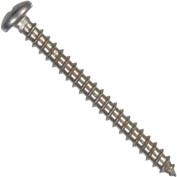 Hillman #10 x 1-1/4 In. Phillips Pan Head Stainless Steel Sheet Metal Screw (100 Ct.)