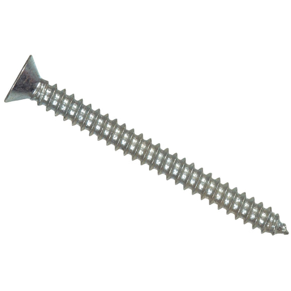 Hillman #12 x 1-1/2 In. Phillips Flat Head Stainless Steel Sheet Metal Screw (100 Ct.)