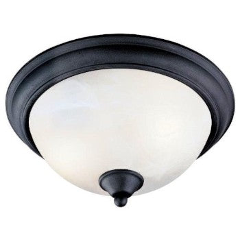 Hardware House 545061 Ceiling Light Fixture, 2 Light Tuscany Design ~ Black
