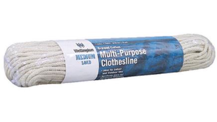 Wellington Natural Braided Cotton Clothesline Rope (3/16 in. D X 50 ft. L - Light Load)