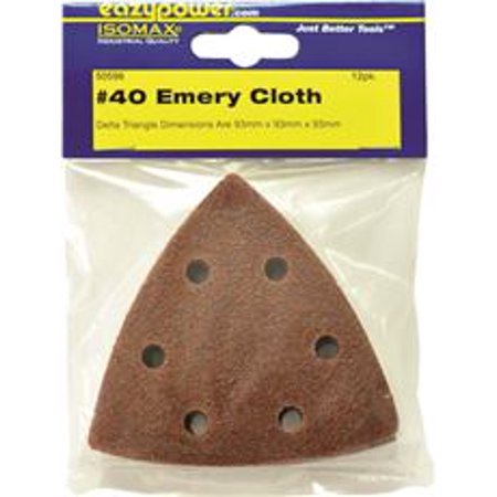 Eazypower Emery Cloth Sanding Pad ,40 Grit,12 pcs.