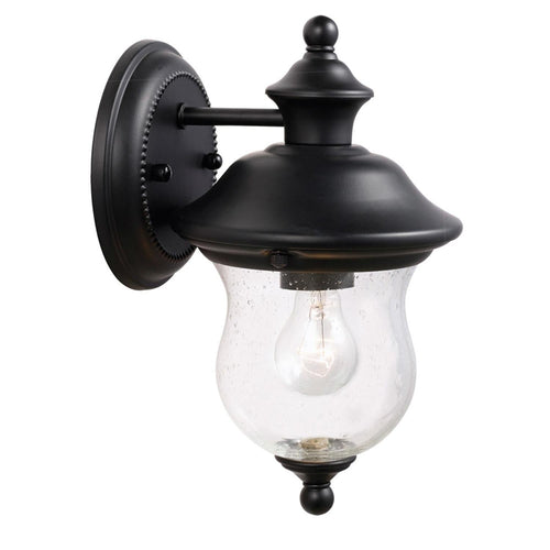 Design House Highland Outdoor Wall Lantern Sconce in Black 10-5/8-Inch by 6-Inch