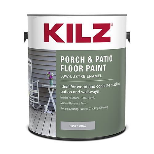 Kilz® Porch & Patio Floor Paint 1 Gallon Silver Gray